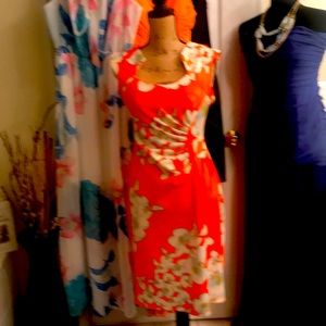 Shelby Palmer Dress 👗 Orange White